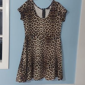 Rue21 XL Leopard Scuba Skater Dress